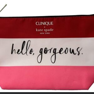 Kate Spade/clinique  Red and Pink Cosmetic Bag